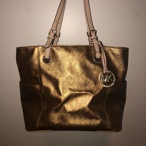 Michael Kors Gold Metallic Tote